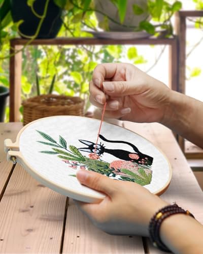TINDTOP Embroidery Kit for Beginners Adult, Cat Embroidery Kit - Image 4