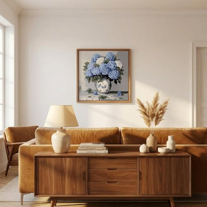 Paint by Numbers Kit for Adults,Hydrangea DIY Paint by Number With Frame - Image 2