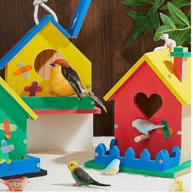 Juexica 2 Pack DIY Birdhouse Kits for Kids 8+ Build and Paint, Love Shaped - Image 6