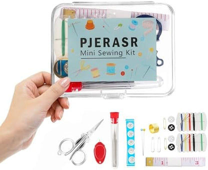Min Sewing Kit, Travel Sewing Kit with Multi-Color Threads, Scissors, Needles, Buttons, Portable Emergency Sewing Tool Set with Storage Case, Adults Sewing Repair Kit for Craft Supplies by Unknown