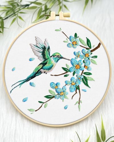 ERKOON Embroidery Kit for Beginners Adult, Hummingbird Embroidery Set - Image 4