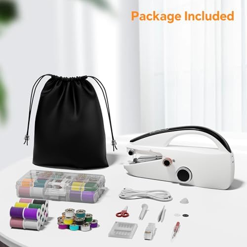 Handheld Sewing Machine Heavy Duty & Portable, 2-Speed Mini Sewing Machine with Sewing Kit & Storage Bag for Beginners, Adults, DIY, Home, Travel, Quick Clothing Repairs - Image 6