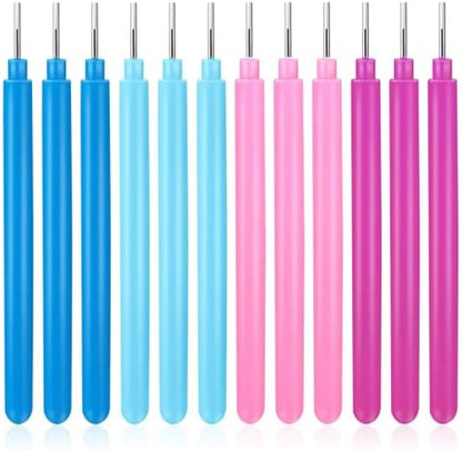 12 Pcs Paper Quilling Tools, Paper Flower Rolling Tool Rolling Curling Quilling Needle Pen DIY Cardmaking Paper Quilling Pen for Art Craft DIY Paper Cardmaking Project(4 Colors) by Bremorou