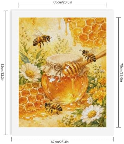 Bozfoxa Paint by Numbers Kit for Adults Beginner Honey Bee Garden - Image 2