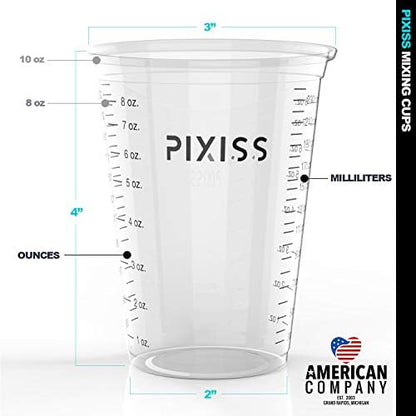 Alumilite Clear Cast Epoxy Resin Kit - 32 Ounce, 20 Disposable Plastic Mixing Cups, Pixiss Mixing Sticks Bundle - Image 4