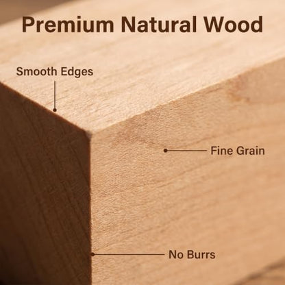 4Pcs Unfinished Basswood Blocks-2x2x6 Inch Rectangular Linden Wood Blocks for DIY Carving,Whittling Blocks,DIY Crafts,Natural untreated Wood Pieces (2×2×6in, 4PC) - Image 4