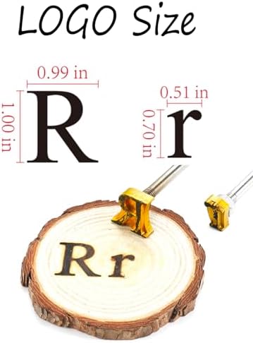 1" Brass Letter R Branding Iron, Upper & Lower Case for Wood, Hats,Steak - Image 2