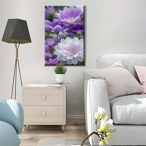 JOOZ Paint by Numbers Kits for Adults with Frame, Flowers Paint by Numbers for Adults, Paint by Number Canvas for Adults with Easel, DIY Acrylic Oil Painting Kit for Home Wall Decor 8 x 12 Inch - Image 5