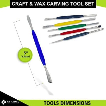 CYNAMED Stainless Steel Spatula Wax & Clay Sculpting Tool Carver Set (6PK) - Image 3