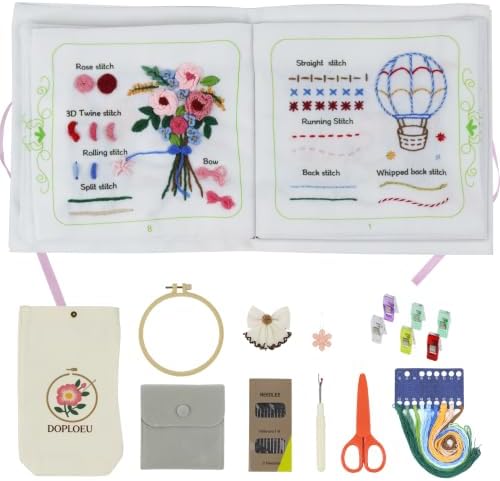 Embroidery Stitch Book Kit for Beginners & Adults ,33 Essential Stitches by Unknown
