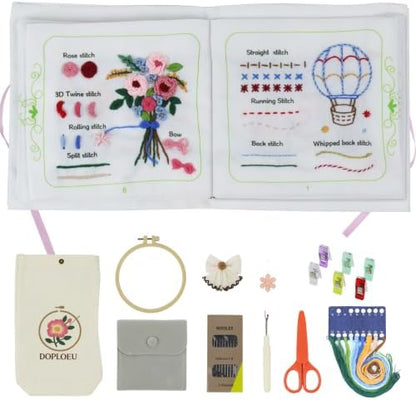 Embroidery Stitch Book Kit for Beginners & Adults ,33 Essential Stitches by Unknown