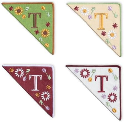 Personalized Embroidered Corner Mark, 4 Pack, Finished Initial Felt Bookmark Corner, Gift for Book Lover by Unknown