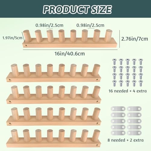 Violetfox 80" Chunky Blanket Loom Kit, Adjustable Knit Loom Yarn Loom for Adults, Wooden Hand Knitting Loom for Throw Blankets, Beginner-Friendly Yarn Craft Weaving Tools for Home DIY (80 in) - Image 5