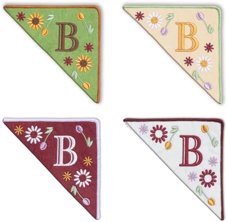Personalized Embroidered Corner Mark, 4 Pack, Finished Initial Felt Bookmark Corner, Gift for Book Lover by Unknown