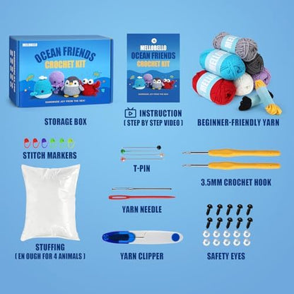 Beginner Crochet Kit for Adults - Crochet Animal Amigurumi Starter Kit - Image 2
