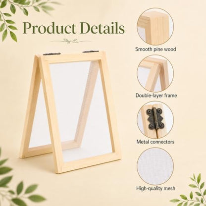 Paper Making Screen A6 Size Natural Wooden Paper Making Frame 5x7 inch - Image 5