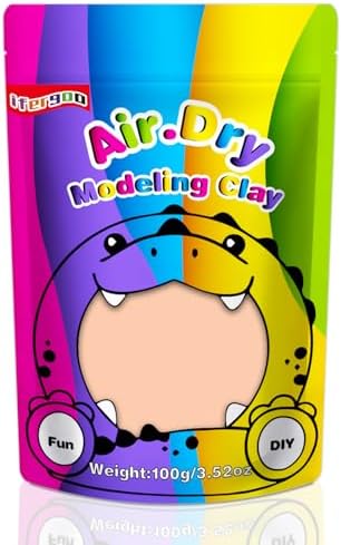 ifergoo 100g Skin Air Dry Clay, 3.5oz DIY Creative Modeling Clay for Kids by iFergoo