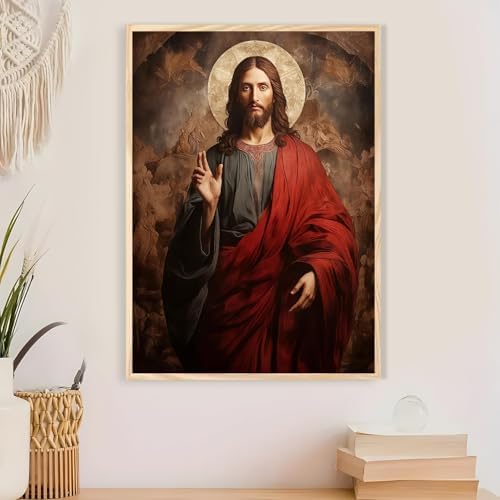 Jesus Paint by Numbers Kit for Adults Framed Canvas 12X16 in, Frameworkless - Image 4