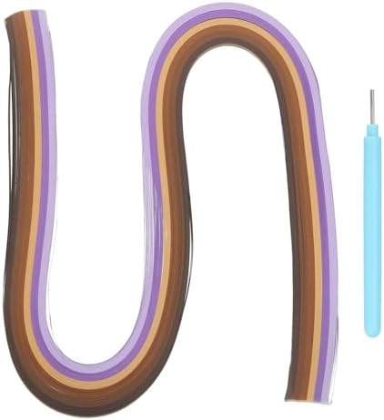 MECCANIXITY Paper Quilling Kit, 21.3 Inch 3mm Paper Quilling Strips with Blue Pen for Beginners DIY Hand Crafts Teaching Tools Flower Decoration(Purple, Pack of 120) by MECCANIXITY