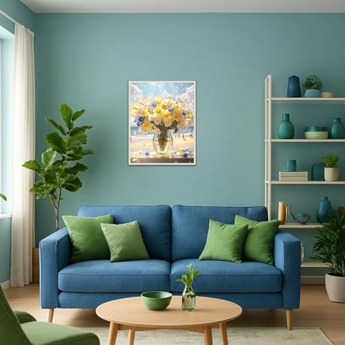 Banket Paint by Numbers Kit for Adults Beginner Flower DIY Oil Painting Kits for Adults Bottle Flowers Easy Adult Paint by Number Kits on Canvas Color by Numbers for Gifts Home Wall Decor 16x20 Inch - Image 4