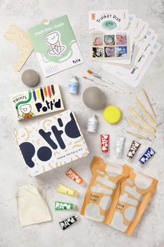 Pott'd Pottery Kit, Air Dry Clay Kit for Adults & Beginners - Image 5