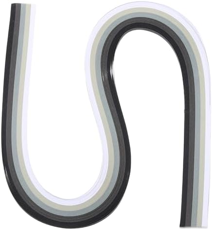 PATIKIL 540 x 3mm Rainbow Quilling Strips Paper,120 Pcs Origami Paper Quilling Strip for Art DIY Hand Craft Christmas, Gradient Black White by PATIKIL