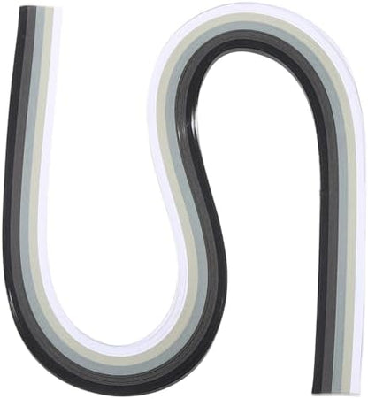 PATIKIL 540 x 3mm Rainbow Quilling Strips Paper,120 Pcs Origami Paper Quilling Strip for Art DIY Hand Craft Christmas, Gradient Black White by PATIKIL