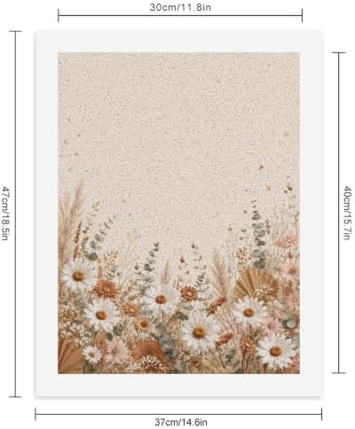Paint by Numbers Kit for Adults Beginner Art Decor Cream Daisy Pampas - Image 2