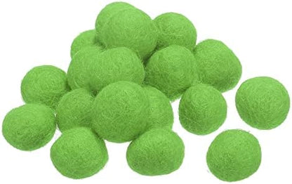 PATIKIL Wool Felt Balls Beads Wool Felting Pom 2cm 20mm Green for Home Decor DIY Crafts Handcrafts Project Pack of 20 by PATIKIL