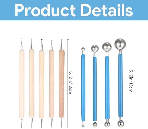 NYTGAH 42 PCS Air Dry Clay Tools, Practical Polymer Clay Sculpting Tools Kit for Adults, Pottery Clay Kit for Dotting, Carving, Drawing, Molding, Modeling, Shaping - Image 2