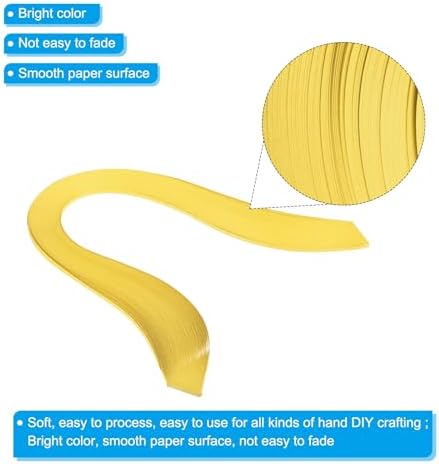 PATIKIL 240pcs Quilling Strips Paper, 3mm x 39cm Origami Paper Quilling Kits for Adults Beginner Art DIY Craft Christmas, Ginger Yellow - Image 3