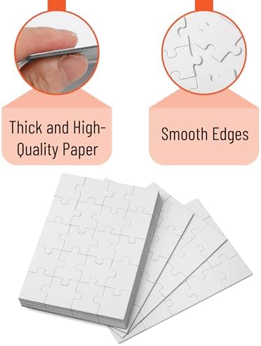 Mr. Pen- Blank Puzzle Bulk, 13 Pack, 20 Pieces/Pack, 5.5 x 8.1 Inch, White - Image 3
