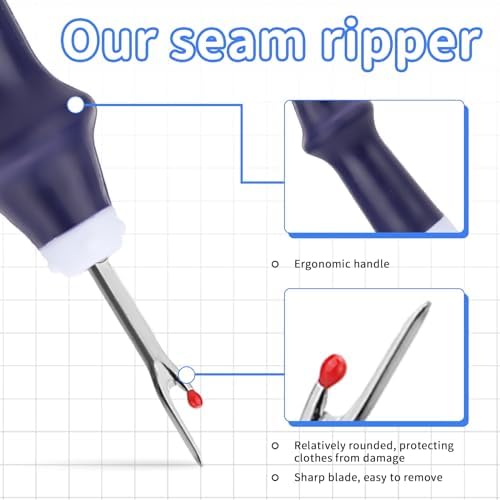 SOCNITC 65Pcs Stitch Remover Tool Kit Seam Ripper for Sewing and Embroidery - Image 3