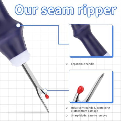 SOCNITC 65Pcs Stitch Remover Tool Kit Seam Ripper for Sewing and Embroidery - Image 3