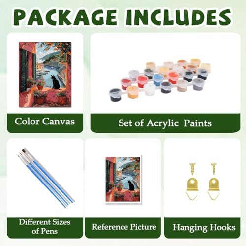 ICYANART Landscape Paint by Numbers Kit for Adults, Paint by Number Kits - Image 6