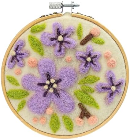 Woolbuddy Wool Painting Felting Hoop Kit (Blossoming) for Beginner Adults - Image 7