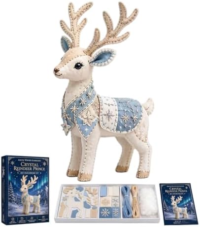 Arctic Winter Guardians DIY Patchwork Kit, Felt Animal Sewing Kit for Beginners, 3D Stuffed Animals Mythical Creature for Adult, Pre-Cut Handmade Craft Kit for Home Decor & Creative Gift (Color11) by Unknown