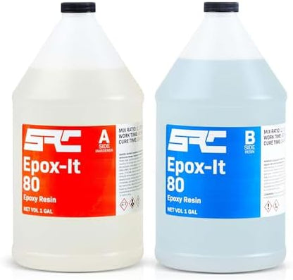 Epox-It 80 Multi-Purpose High Gloss Clear Epoxy Resin Kit 2 Gallon by Epox-It