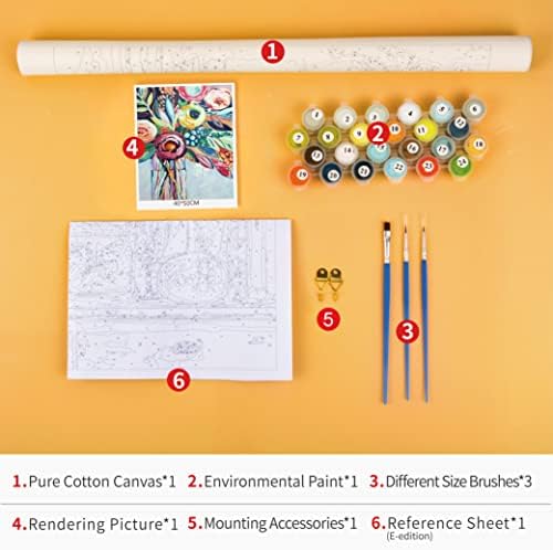 Abstract Flowers Paint by Number Kits for Adults Beginner, Vase Design - Image 5