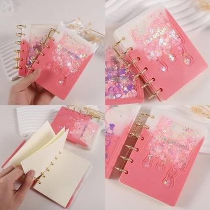 FUNSHOWCASE DIY Resin Shaker Journal Kit Dripping- Complete Set with Notebook Molds, Binder Refills - Image 3