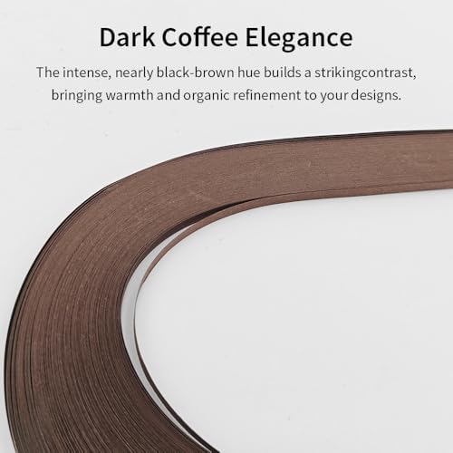 Acoeitl Quilling Paper Strips 240 Strips Dark Coffee Paper Quilling Set Width 5mm Length 53cm Quilling Supplies DIY Quilling Paper Quilling Art Strip for Crafts (2 Pack) - Image 3
