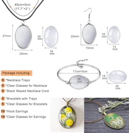J6QIHANG Pendant Trays Set for DIY Jewelry Making Crafts - Image 2