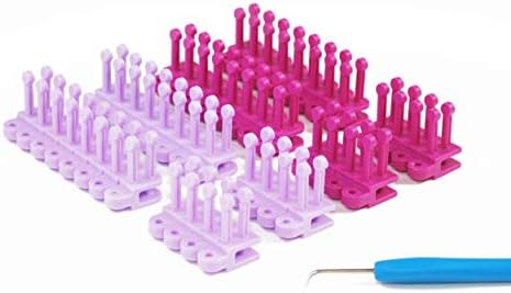 Authentic Knitting Board Flexee Loom Links Skinny, Small Gauge, for Thin Yarn, 48 Links, 96 pegs - Image 2