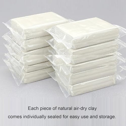10 lb White Natural Air-Dry Clay;Ideal for Wheel Throwing,Hand Building,Sculpting;Great for All Skill Levels;Whiteware Clay - Image 4