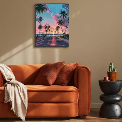 KYOQFVN Sunset Road Paint by Numbers for Adults Beginner, Street Adult Paint by Number Kits on Canvas, DIY Oil Painting Kits for Home Wall Decor 16X20 inch (Without Frame) - Image 6