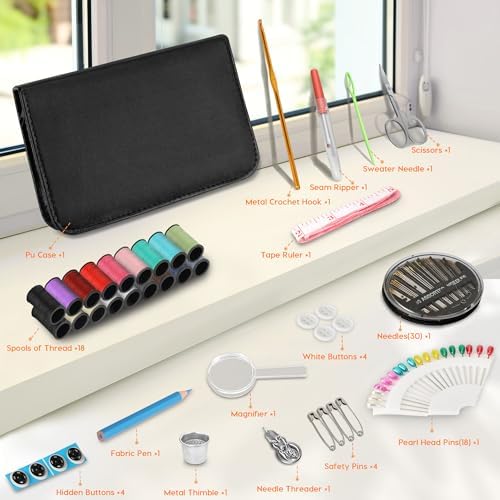 KEYHOT Sewing Kit for Adults, Needle and Thread Kit, Travel Size 87 Pcs - Image 2
