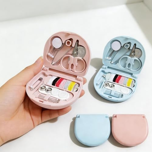 Obear 2 Pack Mini Sewing Kit - Emergency Travel Repair Set with Threads, Needles & Scissors for Beginners, Camping & Daily Use by Unknown