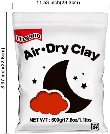 ifergoo 500g Red Air Dry Clay, 1.1LBS DIY Creative Modeling Clay for Kids - Image 7