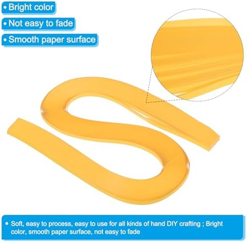 PATIKIL 120pcs Quilling Strips Paper 3/16"(5.2mm) 21"(54cm) Origami Paper Quilling Strip for Art DIY Hand Craft Christmas, Golden Gold - Image 3