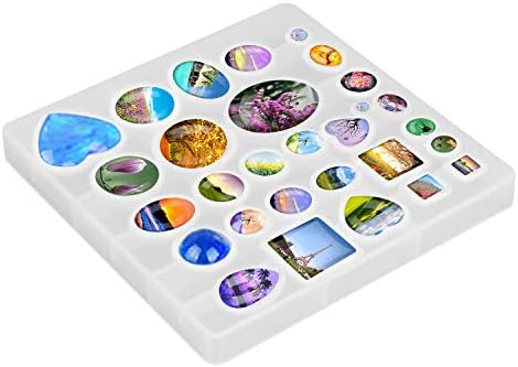 31Pcs Resin Molds Jewelry Making Kit Pendant Trays with Silicone Molds - Image 4